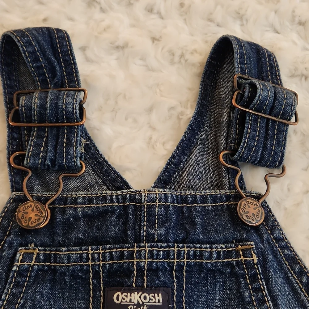 OshKosh B'Gosh Vintage Vestback Denim Overall Romper / Jumper UNISEX